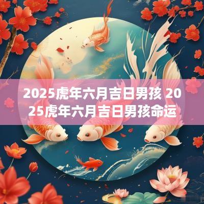 2025蛇年六月吉日男孩 2025蛇年六月吉日男孩命运