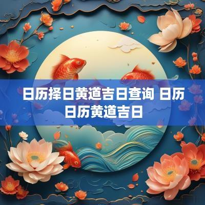 日历择日黄道吉日查询 日历日历黄道吉日
