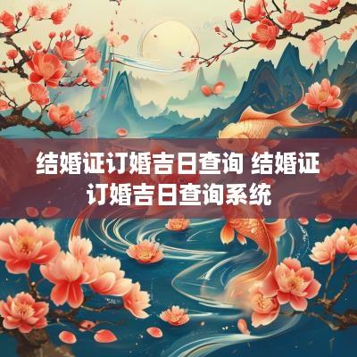 结婚证订婚吉日查询 结婚证订婚吉日查询系统