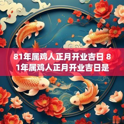 81年属鸡人正月开业吉日 81年属鸡人正月开业吉日是哪几天
