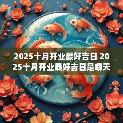 2025十月开业最好吉日 2025十月开业最好吉日是哪天