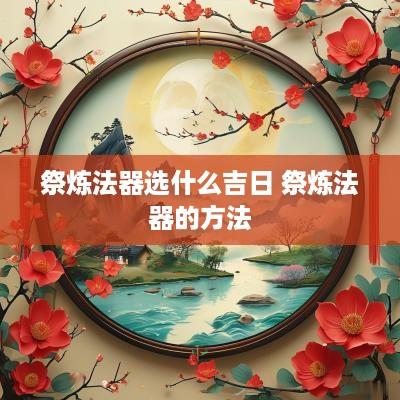 祭炼法器选什么吉日 祭炼法器的方法