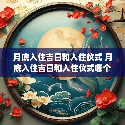 月底入住吉日和入住仪式 月底入住吉日和入住仪式哪个好