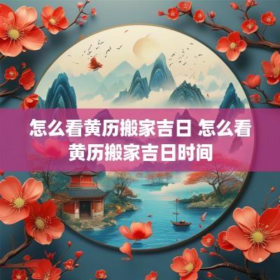 怎么看黄历搬家吉日 怎么看黄历搬家吉日时间
