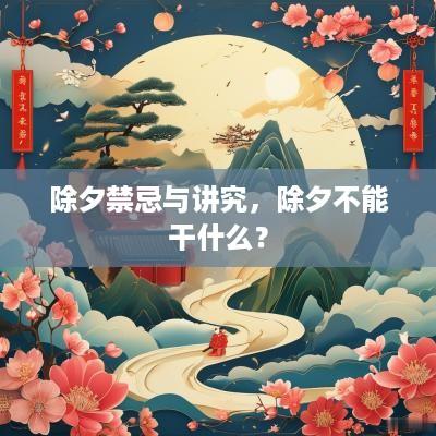 除夕禁忌与讲究，除夕不能干什么？