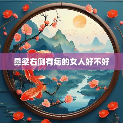 鼻梁右侧有痣的女人好不好