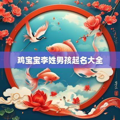 鸡宝宝李姓男孩起名大全