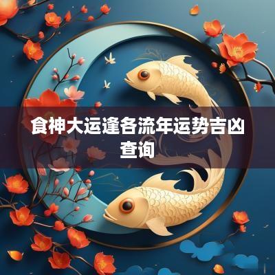 食神大运逢各流年运势吉凶查询