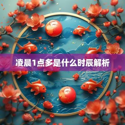 凌晨1点多是什么时辰解析