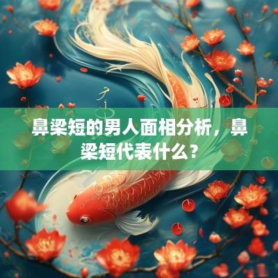鼻梁短的男人面相分析，鼻梁短代表什么？