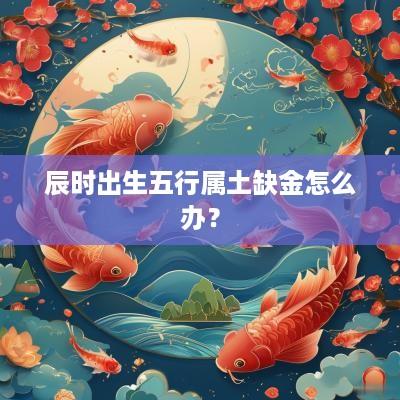 辰时出生五行属土缺金怎么办？