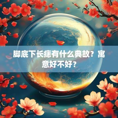 脚底下长痣有什么典故？寓意好不好？