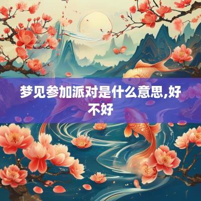 梦见参加派对是什么意思,好不好
