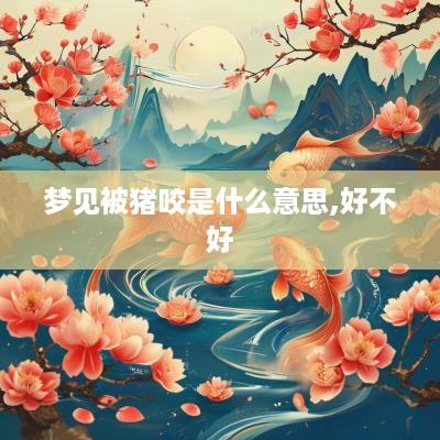 梦见被猪咬是什么意思,好不好