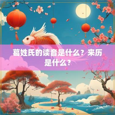 葛姓氏的读音是什么？来历是什么？