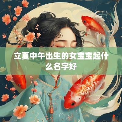 立夏中午出生的女宝宝起什么名字好