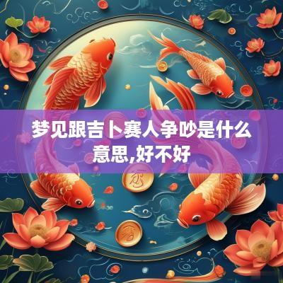 梦见跟吉卜赛人争吵是什么意思,好不好