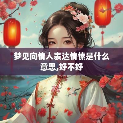 梦见向情人表达情愫是什么意思,好不好