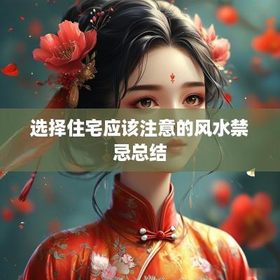 选择住宅应该注意的风水禁忌总结