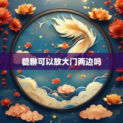 貔貅可以放大门两边吗