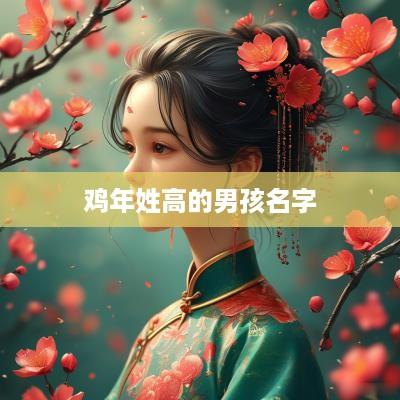 鸡年姓高的男孩名字