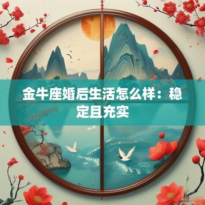 金牛座婚后生活怎么样：稳定且充实