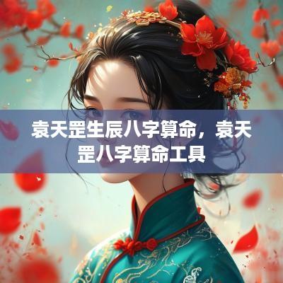袁天罡生辰八字算命，袁天罡八字算命工具