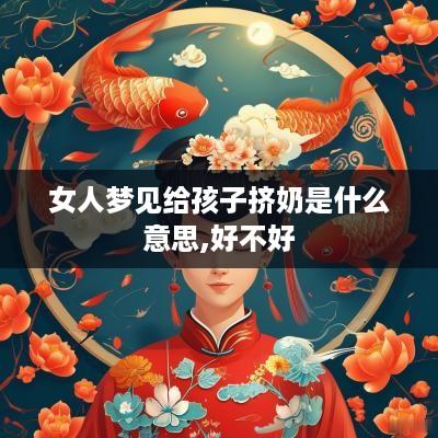 女人梦见给孩子挤奶是什么意思,好不好