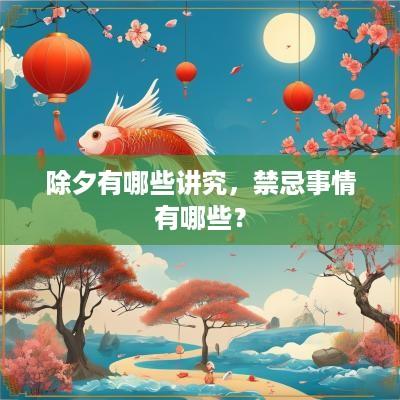 除夕有哪些讲究，禁忌事情有哪些？