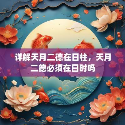 详解天月二德在日柱，天月二德必须在日时吗