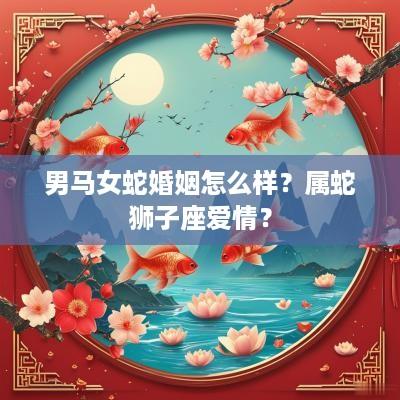 男马女蛇婚姻怎么样？属蛇狮子座爱情？