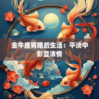 金牛座男婚后生活：平淡中彰显浓情