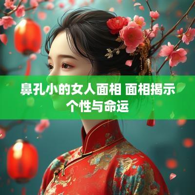 鼻孔小的女人面相 面相揭示个性与命运