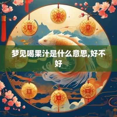 梦见喝果汁是什么意思,好不好