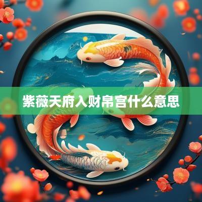 紫薇天府入财帛宫什么意思