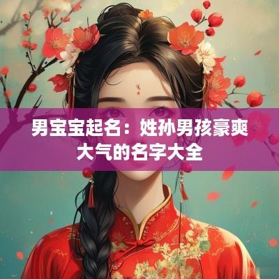 男宝宝起名：姓孙男孩豪爽大气的名字大全