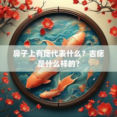 鼻子上有痣代表什么？吉痣是什么样的？