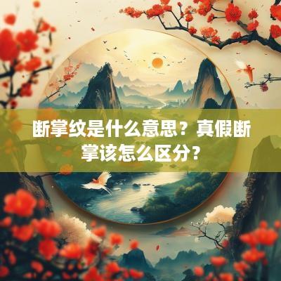 断掌纹是什么意思？真假断掌该怎么区分？