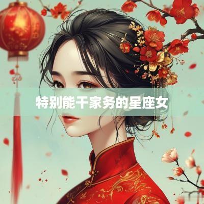特别能干家务的星座女