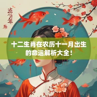 十二生肖在农历十一月出生的命运解析大全！