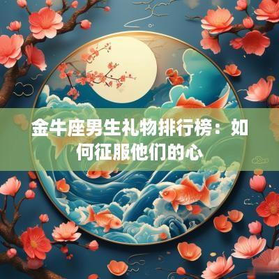 金牛座男生礼物排行榜：如何征服他们的心
