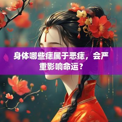 身体哪些痣属于恶痣，会严重影响命运？