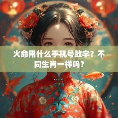 火命用什么手机号数字？不同生肖一样吗？