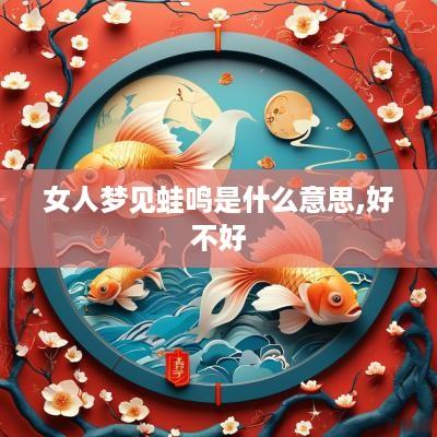 女人梦见蛙鸣是什么意思,好不好
