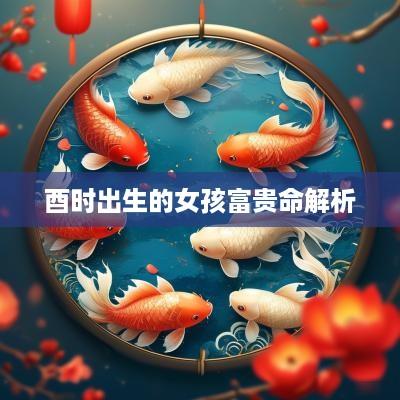 酉时出生的女孩富贵命解析