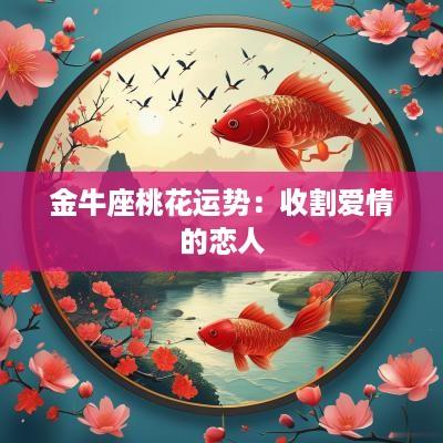 金牛座桃花运势：收割爱情的恋人