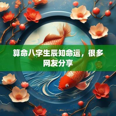 算命八字生辰知命运，很多网友分享