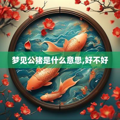 梦见公猪是什么意思,好不好