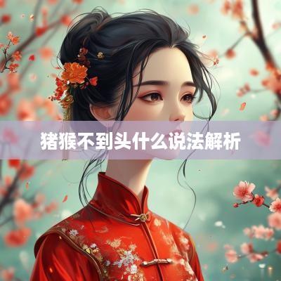 猪猴不到头什么说法解析