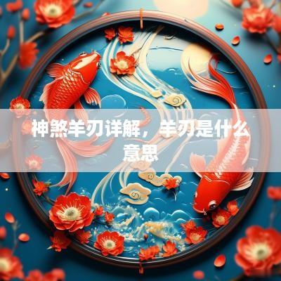 神煞羊刃详解，羊刃是什么意思